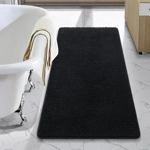 Miniatura 76 de LOCHAS Alfombra de Baño de Lujo Lanuda Tapete de Baño 24 x 17 Pulgadas, Alfombras de Baño Lavables Antideslizantes para Baño y Ducha, Alfombras