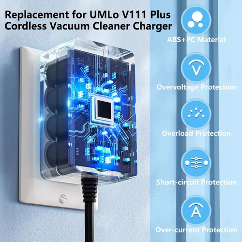 Miniatura 5 de VHBW Adaptador de repuesto de 22.5V AC/DC para UMLo Modelo V111 V111 Plus Cargador 18.5V 4000mAh Batería Li-ion Batería de Litio Cargador de Fuente