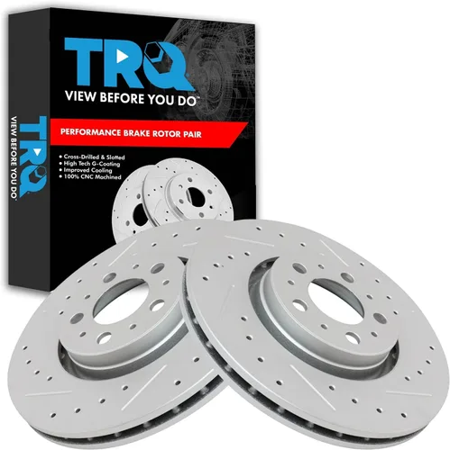 Miniatura 99 de TRQ Juego de rotores de freno de rendimiento trasero con revestimiento G premium compatible con Mazda 6 2014-2021