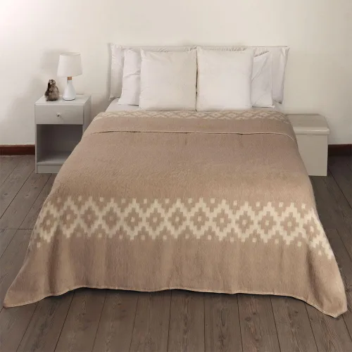 Miniatura 7 de Manta gruesa de lana de alpaca pesada para acampar al aire libre en interiores, mantas peruanas suaves tamaño Queen diseño étnico