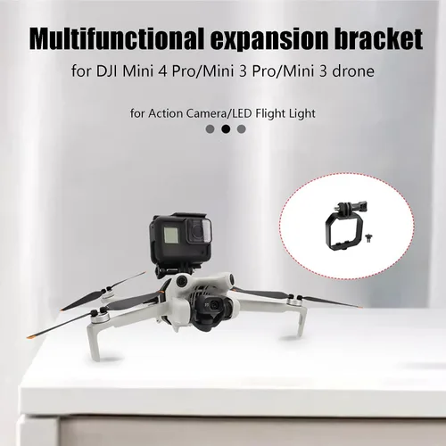 Miniatura 2 de Mini 4 Pro Drone Soporte de extensión para cámara de transporte superior con adaptador de montaje de trípode de tornillo de 1/4 compatible con DJI