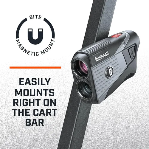 Miniatura 4 de Bushnell Tour V5 Golf Telémetro láser, Pinseeker, Visual JOLT, BITE Magnetic Mount, Next Level Clarity and Brightness, modelo sin pendiente