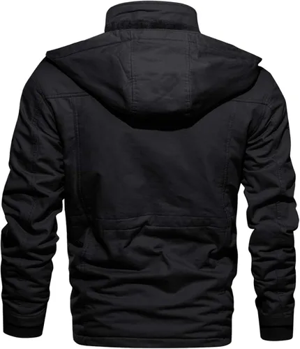 Miniatura 2 de CRYSULLY - Abrigo de invierno con capucha extraíble para hombre