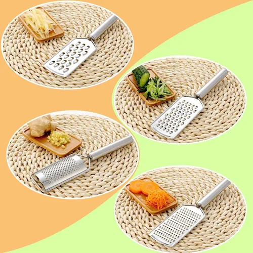 Miniatura 5 de Rallador de queso de mano, rallador de queso de acero inoxidable, ralladores de limón, pelador de verduras de cocina, rallador de alimentos