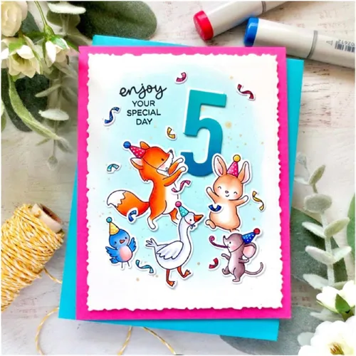 Miniatura 2 de Troqueles para álbumes de recortes, troqueles de metal de globo de feliz cumpleaños para hacer tarjetas, plantilla de perforación para manualidades