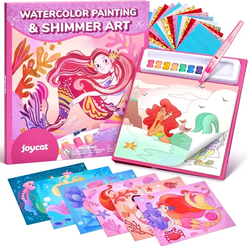Miniatura 16 de JoyCat Libros para Colorear con Agua, Actividad de Arte y Manualidades, Arte de Princesa Sin Desorden para Niños de 4-8 Años, Kits y Suministros