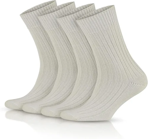 Miniatura 2 de GoWith 4-5 pares de calcetines unisex naturales 97% algodón, cómodos, cómodos, transpirables, sin costuras, calcetines casuales para hombres