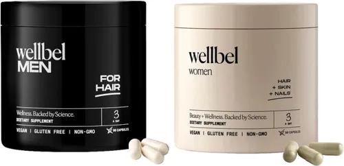 WELLBEL Mix Pack - Suplemento limpio para cabello, piel y uñas, vegano, sin gluten y sin OMG para hombres y mujeres