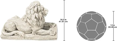 Miniatura 4 de Design Toscano Lyndhurst Manor Lion Sentinel Statue: juego de dos