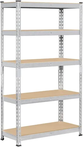 Miniatura 10 de Topeakmart Estantes utilitarios de 5 niveles, estantes de almacenamiento de metal, estanterías ajustables, montaje sin tornillos, estantes de Negro
