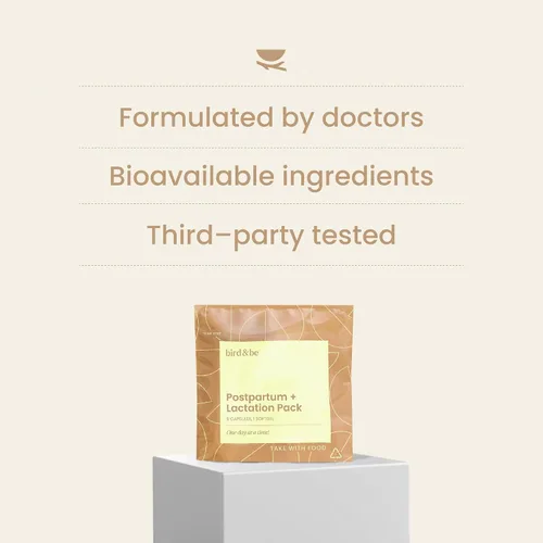 Miniatura 6 de bird&be The Postpartum with Lactation Boost - Vitaminas para apoyar las hormonas, la recuperación y el suministro de leche para la lactancia materna