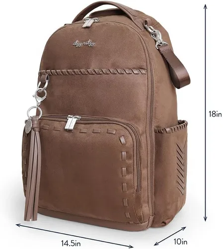 Miniatura 11 de Itzy Ritzy Mochila para pañales – Mochila para pañales Boss Plus de gran capacidad con 19 bolsillos, cambiador, clips para cochecito y correas Aspen