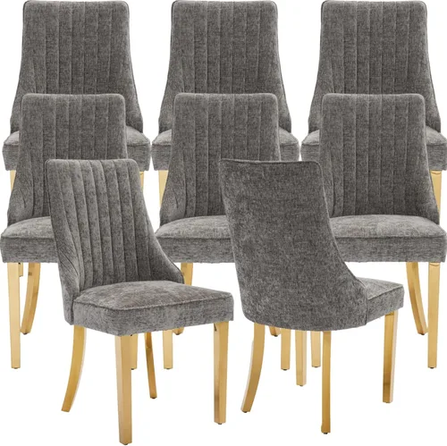 Miniatura 24 de Sillas de Comedor - Juego de 2 sillas de comedor modernas de mediados de siglo, tapizadas de tela con respaldo alto, sillas de cocina y comedor
