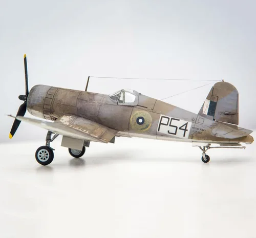 Miniatura 2 de Fighter 3D Puzzles - Kits de modelos de plástico, escala 1/48 modelo de combate Corsair MK 2, juguetes para adultos y regalo, 8.5 x 10.2 pulgadas