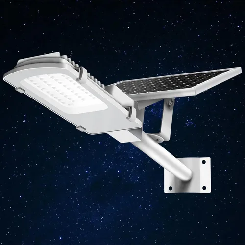Miniatura 9 de Gebosun Farola solar, luces LED solares de 100 W, funciona desde el atardecer hasta el amanecer, 8600 lm, 6000 K, IP65 impermeable, montado
