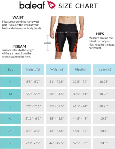 Miniatura 6 de BALEAF Men's Swimsuit Swim Jammers Athletic Training Swimwear Durable Team Lap Swimming Racing Competition