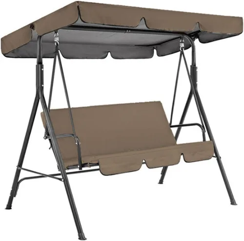 Miniatura 16 de KYOFIS Toldo de columpio para porche, cubierta de repuesto para toldo de columpio, impermeable, resistente al viento, anti-UV, resistente, tela