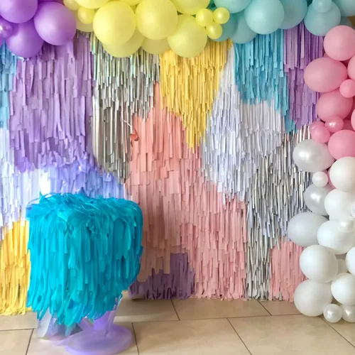 Miniatura 5 de Serpentinas de papel crepé – 6 rollos, 492 pies, paquete de 6 serpentinas de fiesta de color rosa claro y rosa intenso para decoraciones