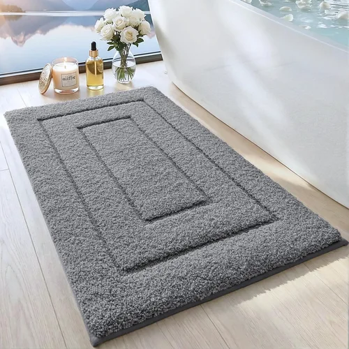 Miniatura 29 de DEXI - Alfombra de baño antideslizante, absorbente, de alta calidad, lavable a máquina, cómoda alfombra para cuarto de baño