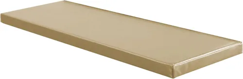 Miniatura 9 de Tapete largo para banco de 2 y 3 plazas para interiores y exteriores, con lazos de fijación, almohadilla de asiento de banco de piel sintética, Beige