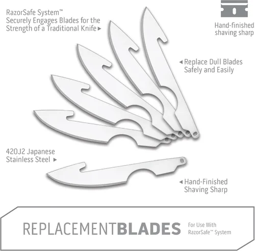 Miniatura 3 de OUTDOOR EDGE Cuchillas de repuesto RazorSafe de 3.0 pulgadas, 6 piezas