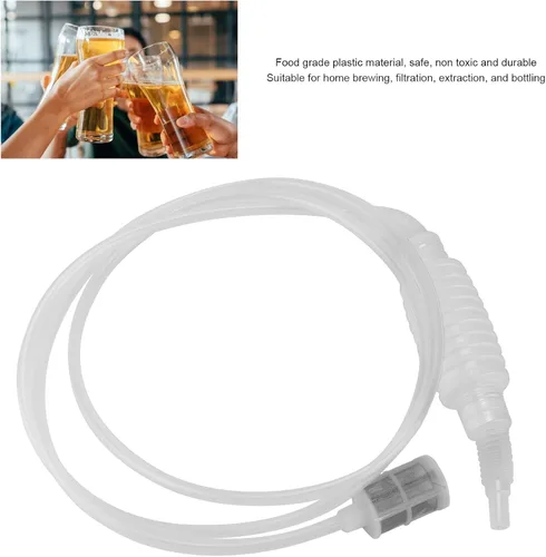 Miniatura 6 de Tubo de sifón, manguera de sifón de cerveza casera de plástico Tubo de sifón suave manual Vino Cerveza Fabricación de cerveza Filtración Equipo