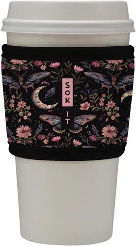 Miniatura 70 de Sok It HotSok Coffee & Tea - Funda de neopreno con aislamiento reutilizable (floral abstracto)