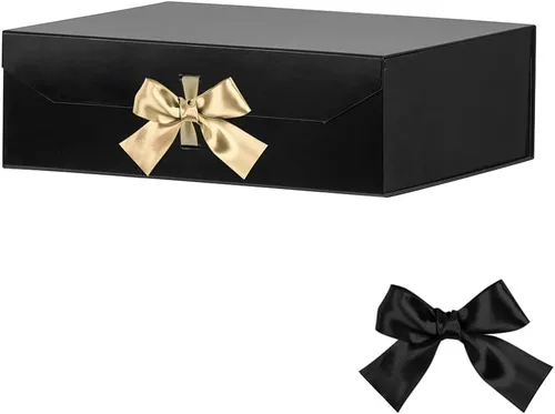 Miniatura 13 de GoooodGift Caja de regalo grande blanca de 13 x 11 x 5.3 pulgadas, caja de regalo con tapa cierre magnético, Navidad, cajas de regalo plegables