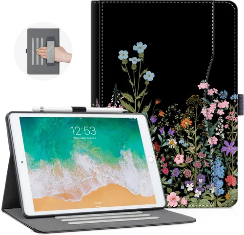Miniatura 23 de Funda para iPad 9Th / 7Th / 8ª generación, para iPad 10.2, funda protectora a prueba de golpes, visión multiángulo, soporte ajustable, encendido