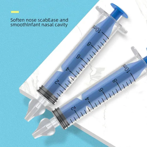Miniatura 4 de Aspirador nasal de silicona para bebé, irrigador nasal de jeringa, irrigador nasal de 0.3 fl oz, limpiador de nariz portátil para bebés, limpiador