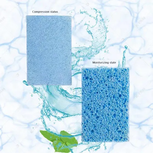 Miniatura 2 de Esponjas de celulosa, exfoliante resistente para cocina, comprimidas para desastres difíciles sin arañazos (paquete de 10, blanco)
