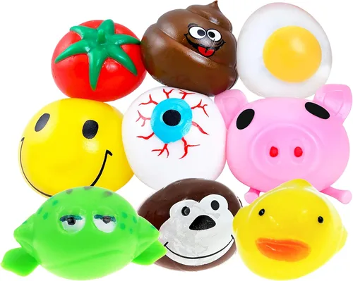 Miniatura 2 de JA-RU Pelotas antiansiedad esponjosas (2 bolas surtidas) juguetes sensoriales divertidos para niños y adultos, juguetes sensoriales para aliviar