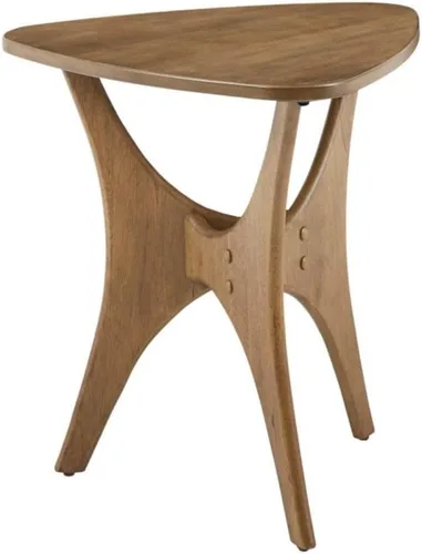 Miniatura 9 de INK+IVY Blaze Mesa de Centro de Madera Triangular Madera Contrachapada con Patas de Chapa de Madera, Moderna de Mediados de Siglo, Fácil Montaje