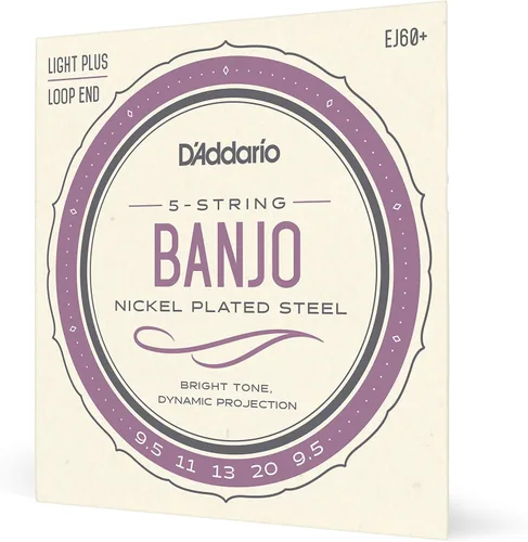 Miniatura 15 de D'Addario Cuerdas para banjo tenor, bronce fosforado, EJ55, calibre medio 9-30, juego de 5 cuerdas, paquete de 1