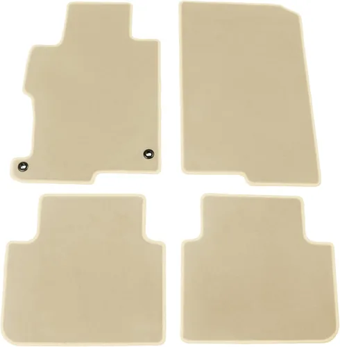IKON MOTORSPORTS, Alfombrillas Compatibles con Honda Accord Sedan 2013-2017 de 4 Puertas, Alfombrillas de Nylon Beige de Ajuste de Fábrica para el