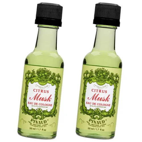 Clubman Loción para después del afeitado Citrus Musk, enfría al instante, tonifica y refresca la piel después del afeitado, 1.7 onzas líquidas x 2