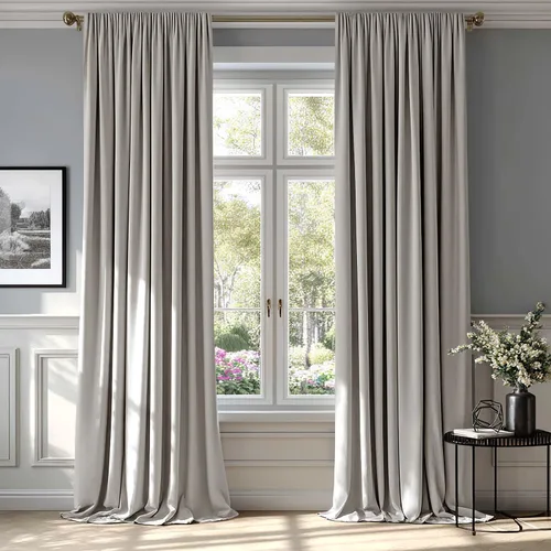 Miniatura 17 de MIULEE - Juego de 2 paneles de cortinas negro opacas y térmicas de terciopelo para la sala de estar y dormitorio, con bolsillo para cortinero, de 63