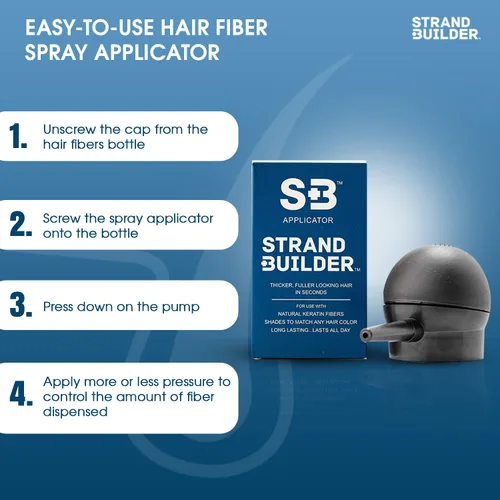 Miniatura 7 de Aplicador de fibra capilar para adelgazamiento del cabello, corrector de raíces y voluminizador para hombres y mujeres, producto de queratina