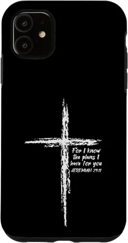Miniatura 8 de Cross I Know The Plans Verse Bible Jesus God - Funda de regalo cristiana para iPhone 17