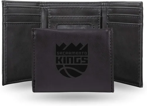 Miniatura 23 de NBA Rico Industries - Billetera triple grabada con láser y tres pliegues, accesorio para hombre Negro
