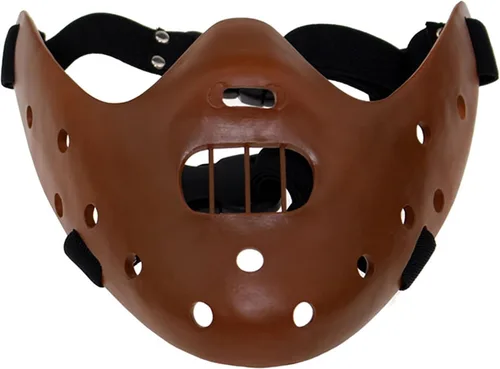 nezababy Hannibal Lecter Máscara Cosplay El Silencio de los Corderos Media Cara Asesino de Resina