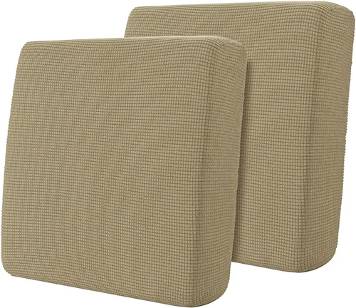 Miniatura 22 de Hokway Fundas de cojín elásticas para sofá Fundas de cojín para sofá Fundas de cojín de asiento de sofá Funda protectora de cojín(Chocolate, Mediano)