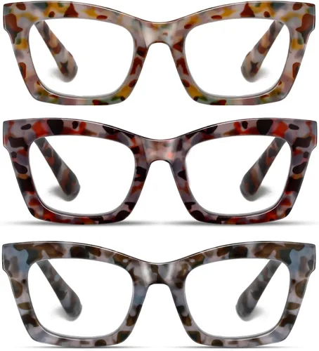 Miniatura 15 de Hubeye Oprah Style - Lentes de lectura para mujeres y hombres, bloqueo de luz azul, para computadora con bisagra de resorte Negro