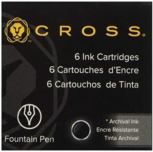 Tinta negra embotellada Cross para pluma estilográfica (8945S-2), Negro