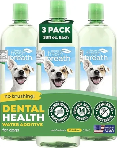 Miniatura 17 de TropiClean Fresh Breath Advanced Whitening - Aditivo blanqueador de agua para perros, solución de máxima potencia para limpieza de dientes de perro