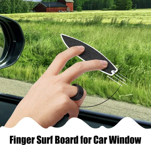 Miniatura 6 de Tablas de surf con dedos, tabla de surf con dedos para ventana de automóvil, tabla de surf con cuerda, tabla de surf de viento para niños