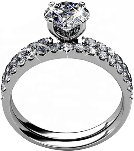 Miniatura 5 de Diamond Jewelry - Anillo de plata de ley 925 con moissanita creada en 3 quilates para mujer, anillo de compromiso de boda con acabado de oro rosa