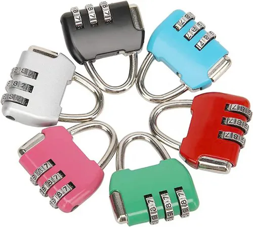 Miniatura 8 de Candado de combinación de viaje de 3 dígitos de aleación de zinc, pequeño candado de combinación segura para maleta, maleta, maletín, bolsa
