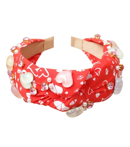 Miniatura 28 de YARN & INK Cintas para el cabello de mujer con perlas barrocas de terciopelo y lazo de strass, estilo retro vintage hecho a mano, elegante accesorio