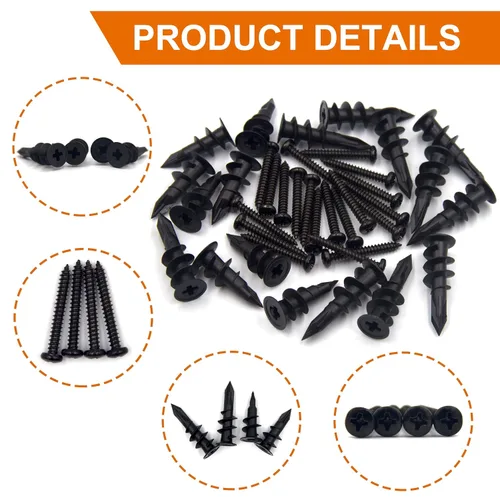 Miniatura 4 de ISPINNER 20 anclajes de plástico autoperforantes para paneles de yeso con tornillos, anclajes de lámina autorroscantes para colgar y montar de 50 a